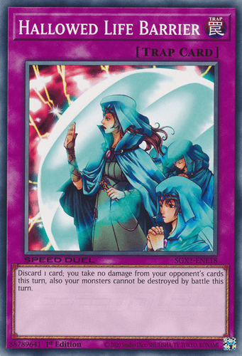 Hallowed Life Barrier - SGX1-ENE18 Common 1st Edition