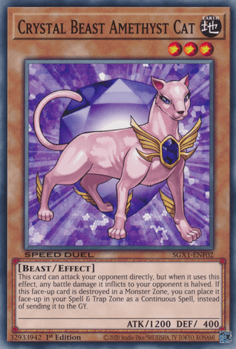 Crystal Beast Amethyst Cat - SGX1-ENF02 Common 1st Edition