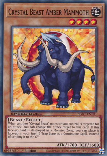 Crystal Beast Amber Mammoth - SGX1-ENF03 Common 1st Edition