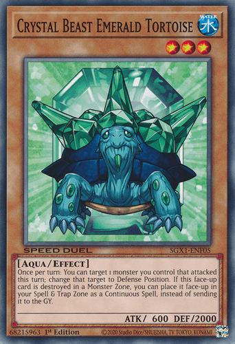 Crystal Beast Emerald Tortoise - SGX1-ENF05 Common 1st Edition