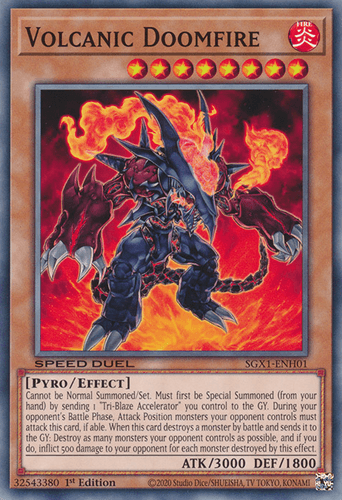 Volcanic Doomfire - SGX1-ENH01 Secret Rare 1st Edition