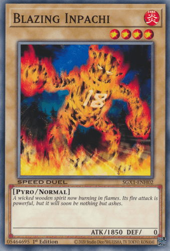 Blazing Inpachi - SGX1-ENH02 Common 1st Edition
