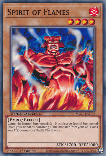 Spirit of Flames - SGX1-ENH05 Common 1st Edition