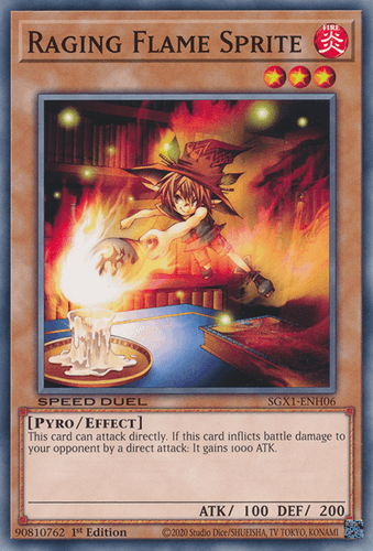 Raging Flame Sprite - SGX1-ENH06 Common 1st Edition