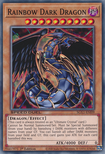 Rainbow Dark Dragon - SGX1-ENI09 Common 1st Edition