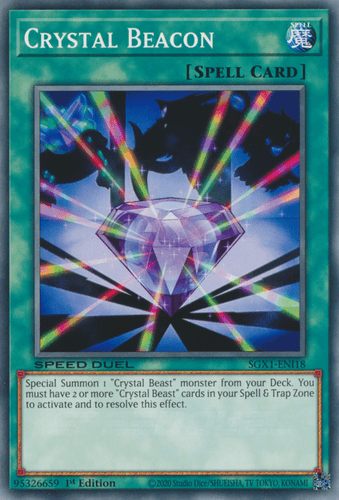Crystal Beacon - SGX1-ENI18 Common 1st Edition