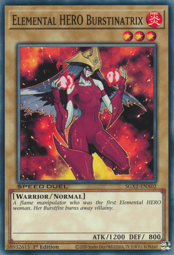 Elemental HERO Burstinatrix - SGX2-ENA02 Common 1st Edition