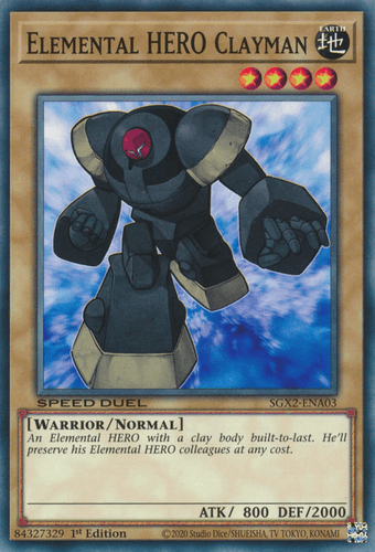 Elemental HERO Clayman - SGX2-ENA03 Common 1st Edition
