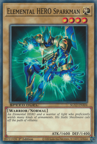Elemental HERO Sparkman - SGX2-ENA04 Common 1st Edition
