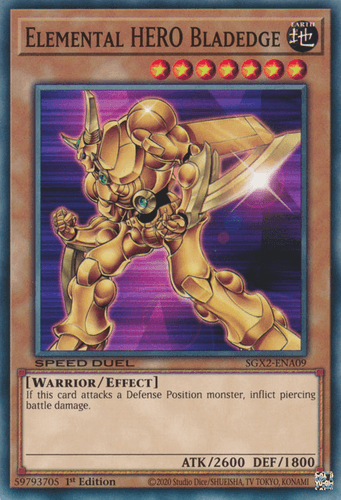 Elemental HERO Bladedge - SGX2-ENA09 Common 1st Edition