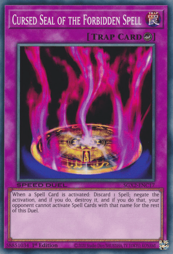 Cursed Seal of the Forbidden Spell - SGX2-ENC17 Common 1st Edition