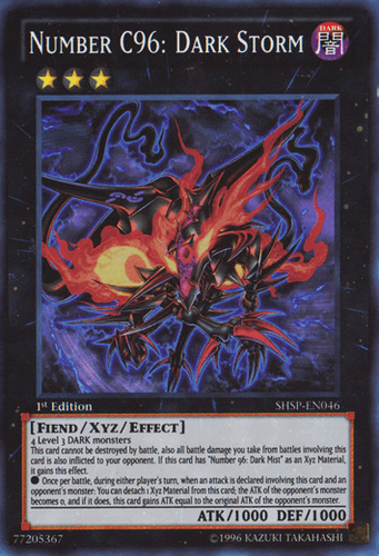 Number C96: Dark Storm - SHSP-EN046 Super Rare 1st Edition