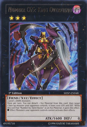 Number C65: King Overfiend - SHSP-EN048 Rare Unlimited