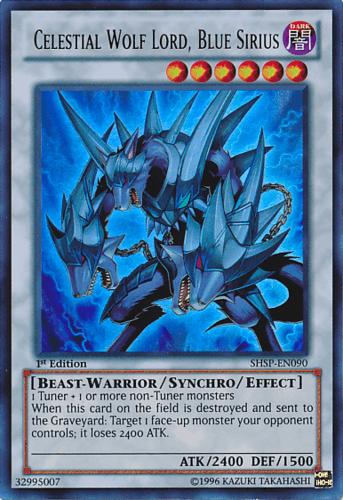 Celestial Wolf Lord, Blue Sirius - SHSP-EN090 Ultra Rare 1st Edition