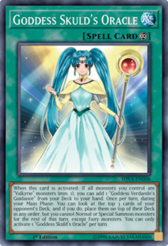 Goddess Skuld's Oracle - SHVA-EN008 Super Rare 1st Edition