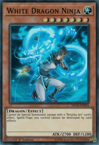 White Dragon Ninja - SHVA-EN024 Super Rare 1st Edition