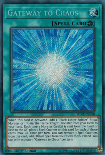 Gateway to Chaos - SHVA-EN058 Secret Rare 1st Edition