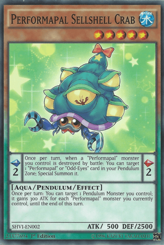 Performapal Sellshell Crab - SHVI-EN002 Common 1st Edition