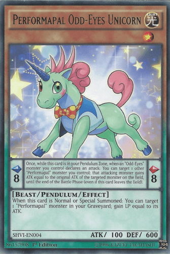 Performapal Odd-Eyes Unicorn - SHVI-EN004 Rare Unlimited