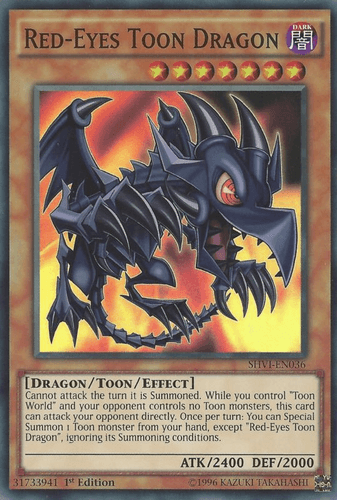 Red-Eyes Toon Dragon - SHVI-EN036 Super Rare 1st Edition