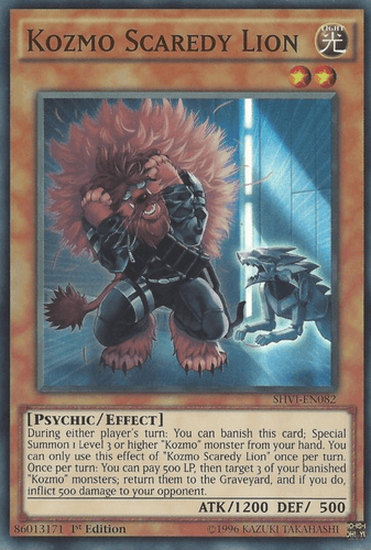 Kozmo Scaredy Lion - SHVI-EN082 Super Rare 1st Edition