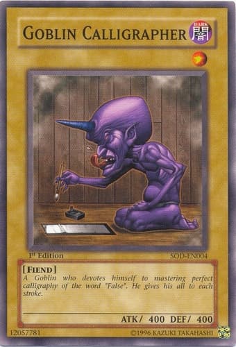 Goblin Calligrapher - SOD-EN004 Common 1st Edition