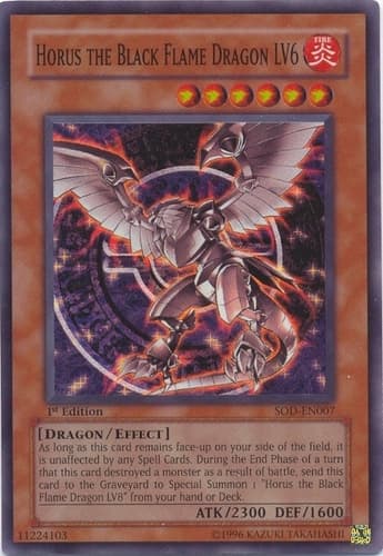 Horus the Black Flame Dragon LV4 - SOD-EN006 Ultimate Rare Unlimited