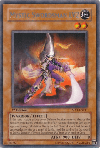 Mystic Swordsman LV2 - SOD-EN011 Ultimate Rare 1st Edition