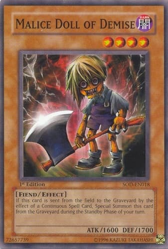 Malice Doll of Demise - SOD-EN018 Common 1st Edition