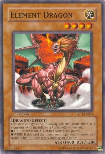 Element Dragon - SOD-EN023 Common 1st Edition
