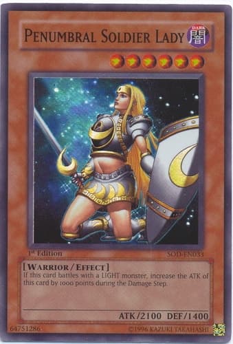 Penumbral Soldier Lady - SOD-EN033 Super Rare 1st Edition