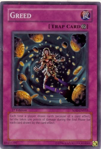 Greed - SOD-EN055 Super Rare Unlimited