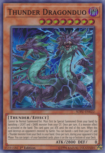 Thunder Dragonduo - SOFU-EN022 Super Rare 1st Edition