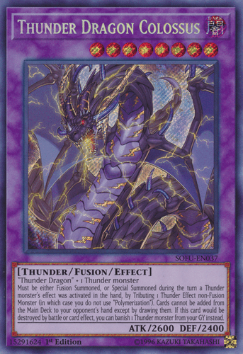 Thunder Dragon Colossus - SOFU-EN037 Secret Rare 1st Edition