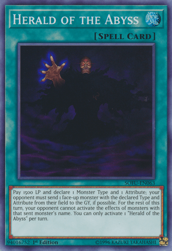 Herald of the Abyss - SOFU-EN063 Super Rare 1st Edition