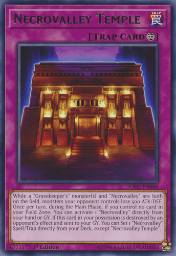 Necrovalley Temple - SOFU-EN068 Rare Unlimited