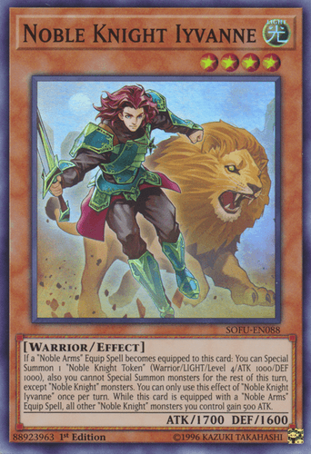 Noble Knight Iyvanne - SOFU-EN088 Super Rare 1st Edition