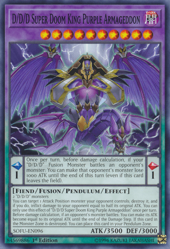 D/D/D Super Doom King Purple Armageddon - SOFU-EN096 Common Unlimited