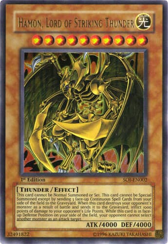 Hamon, Lord of Striking Thunder - SOI-EN002 Ultra Rare Unlimited