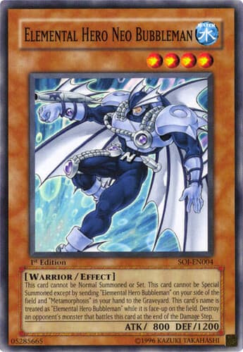 Elemental HERO Neo Bubbleman - SOI-EN004 Common 1st Edition