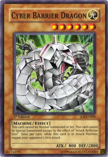 Cyber Barrier Dragon - SOI-EN006 Ultimate Rare 1st Edition