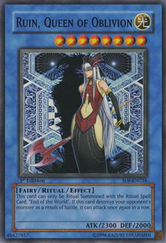 Ruin, Queen of Oblivion - SOI-EN034 Ultimate Rare Unlimited