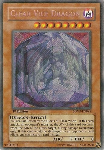 Clear Vice Dragon - SOVR-EN098 Secret Rare 1st Edition
