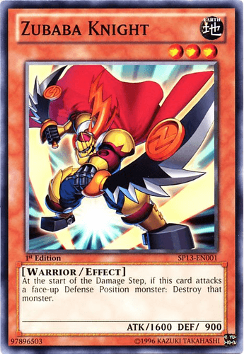 Zubaba Knight - SP13-EN001 Starfoil Rare 1st Edition