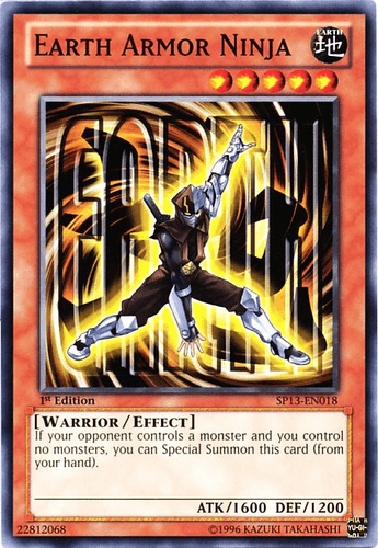 Earth Armor Ninja - SP13-EN018 Starfoil Rare 1st Edition