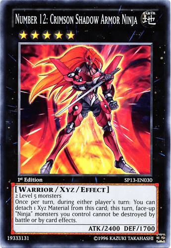 Number 12: Crimson Shadow Armor Ninja - SP13-EN030 Common 1st Edition