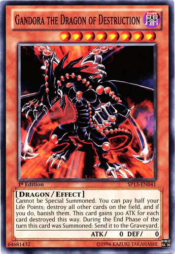 Gandora the Dragon of Destruction - SP13-EN041 Starfoil Rare 1st Edition