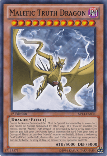 Malefic Truth Dragon - SP14-EN044 Starfoil Rare 1st Edition