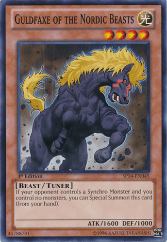 Guldfaxe of the Nordic Beasts - SP14-EN045 Starfoil Rare 1st Edition