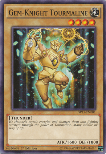 Gem-Knight Tourmaline - SP15-EN001 Shatterfoil Rare 1st Edition